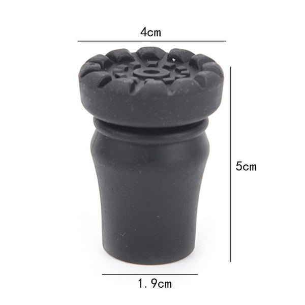 1X walking stick end tripod cane tip self standing rubber bob-slip end bottom Tw
