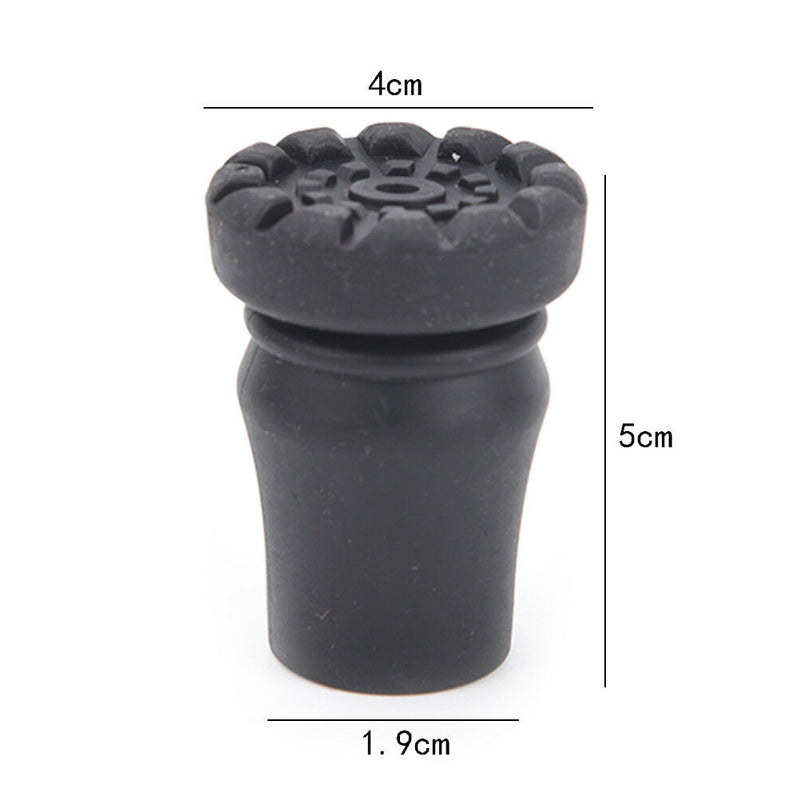 1X walking stick end tripod cane tip self standing rubber bob-slip end bottom Tw