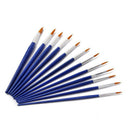 12pcs Paint Brushes Paint Sharp Size Assorted T7C3