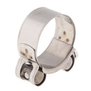 2x Motorcycle Exhaust Clamp / Clip / Bracket / Banjo Stainless Steel 36-39mm