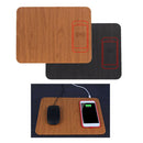 Wireless Charger Large Mouse Mat Mice Desktop Charging Wood Mousepad Anti-slip