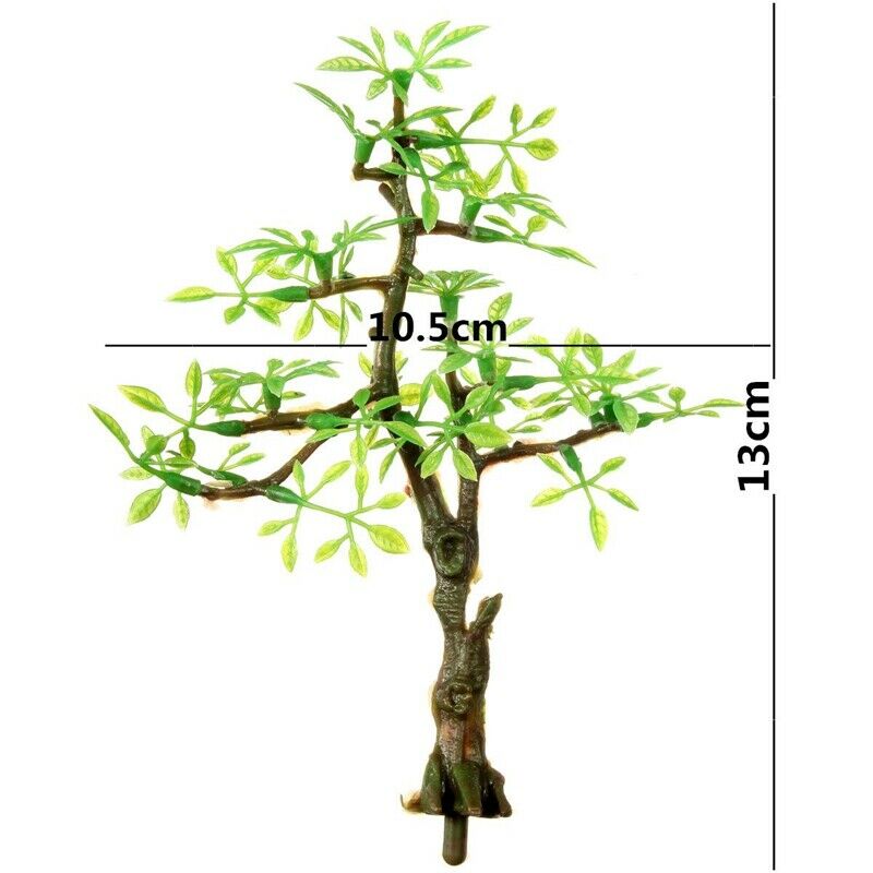 Plastic Bonsai Green Tree Aquarium Ornament Fish Tank Underwater Decor Orna