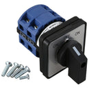 AC660V 25A 2-Pole 3-Position Momentary Plastic Rotary Changeover Switch F9F9