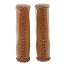 1 Pair Premium Mountain Bike Handlebar Leather Grips, 14cm x 5cm Handle Bar
