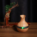 Ultrasonic Mini Wooden Aromatherapy Humidifier 7Color LED Light Diffuser/1