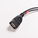 1 Female Power Enhancer Y to 2 Male Data Charge Cable Extension Cord 30cm U Nw