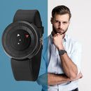 Triangle Pointer Quartz Watch Men Women Silicone Strap Wristwatch (Watch) A