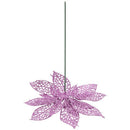 Glitter Hollow Christmas Artificial flowers Adornment Purple