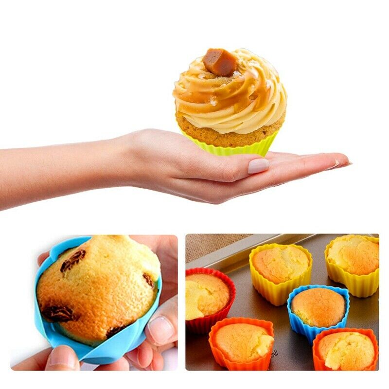 Silicone Muffin Cups,Food Grade Cupcake Baking Mold,36-Pack Cake Cup Sets,R X5R6
