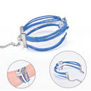 New Retro Infinity Elephant Digit Leather Rope  Wishing Trees Charm Bracelet MO