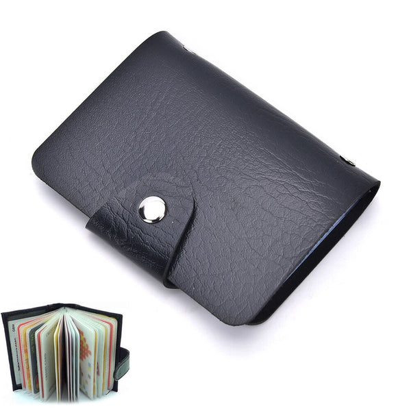 Fashion Sale Men's Luxury Soft  Black Leather Credit Card Holder Wallet OZ