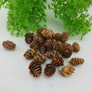 200 Pieces Thanksgiving Rustic Mini Brown Pine Cones in Bulk - Christmas Na