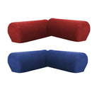 2 Pair (Red &Blue) Anti-dirty Elastic Sofa Armrest Covers Slipcovers