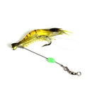 3Pcs/Lot Shrimp Soft Fishing Lure 9Cm 6G Artificial Bait with Luminous Bead