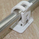 2Pcs Self Adhesive Hooks Curtain Rod Bracket Pole Drapery Cur Holders Hooks A4B8