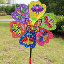 Butterfly Flower Windmill Colourful Wind Spinner Garden Yard Decor Kids ToyME