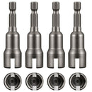 4Pcs Power Wing Nut Driver Set,Slot Wing Nuts Drill Bit Socket Wrenches Too W9W1