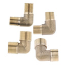 Elbow Brass Pipe Fitting Coupler 90 Degree 1/8 inch Male Thread Connector, easy