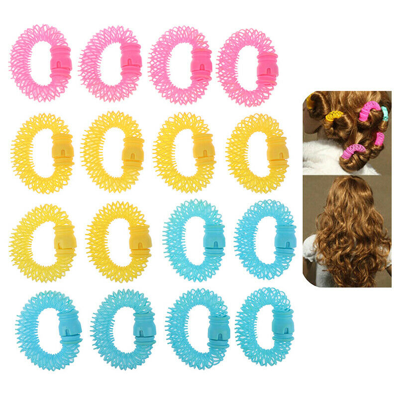 16Pcs Magic Hair Curler Spiral Curls Roller Donuts Curl Hair Styling Tool H Gn