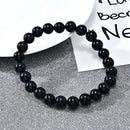 Natural 8mm Black Onyx Stone Gemstones Healing Energy Stretch Beaded Bracelet AU
