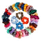 100x Colorful Satin Silky Scrunchies Hairband Womens Girls Ponytail Holder