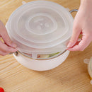 6 Pcs Reusable silicone food pot lid bowl covers wrap keep food stretch fresh Ew