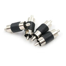 4pcs Straight AV RCA Male to Male Audio Video Connector Couplers Adapter A.AU
