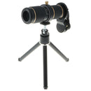 Universal Phone Camera Zoom Lens Kit Clip on Optical Telescope Black 15X