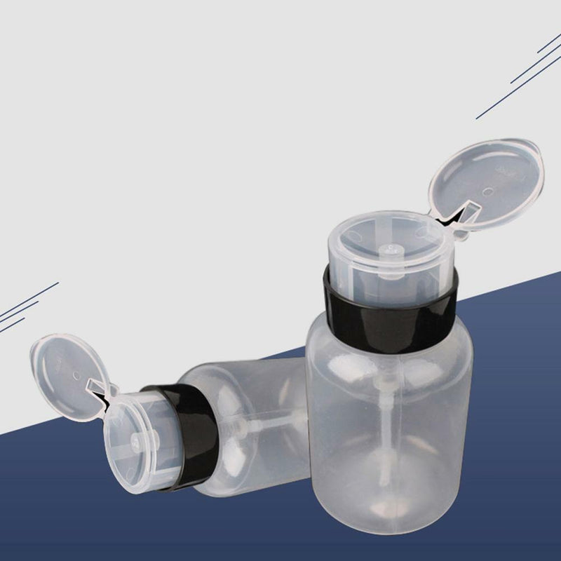 Plastic Pressed Pump Bottle Nail Polish Remover Dispenser Refillable Bottle210ml