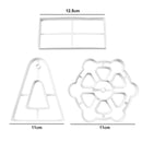 3pcs Sky Wheel DIY Fondant Chocolate Cake Embossing Stencil Biscuit Mold