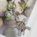 Crystal Tortoise Keychain Women Backpack Pendant Cute Key Ring Jewelry Gift A