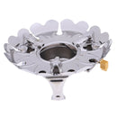 Lotus-Shape Camping Durable Stainless Steel Alcohol Stove for Outdoor Cooking