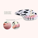 K8 Cute Cow PU Anti-Slip Mouse Pad Mat with Silicone Wrist Rest for Macbook