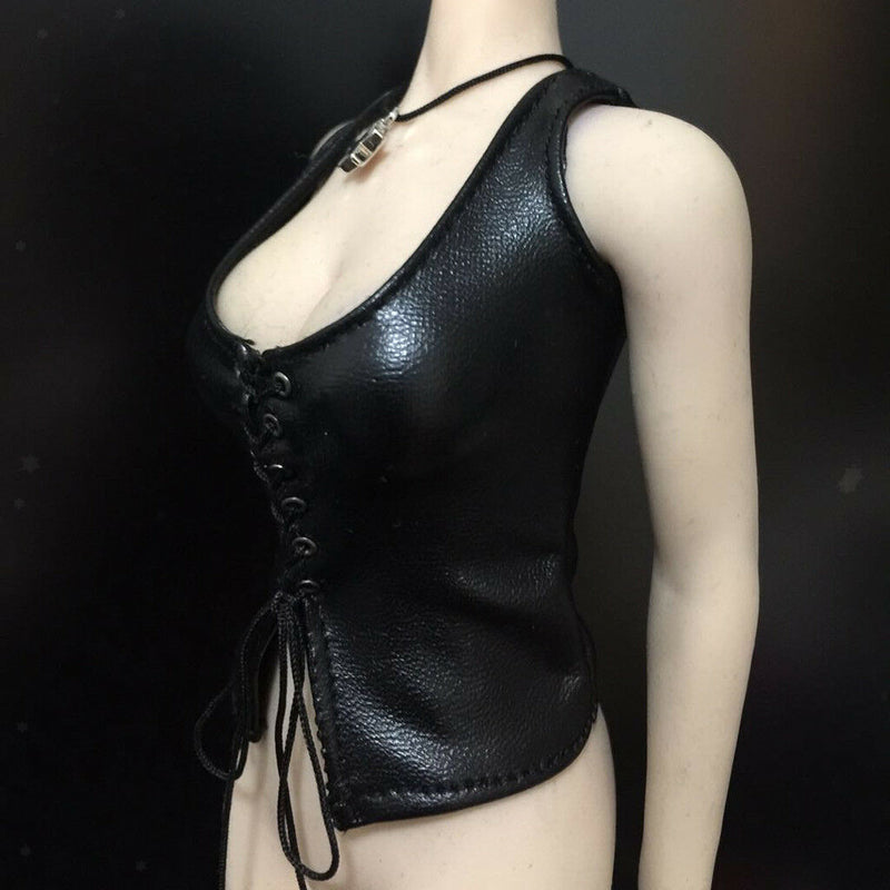 1pcs 1/6 Scale Soldier Artificial Leather Waistcoat for 12'' Action Figures