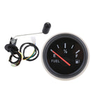Black Fuel level Gauge, 2" / 52mm, Fuel Level Sensor Kit for Boat Car Truck RV