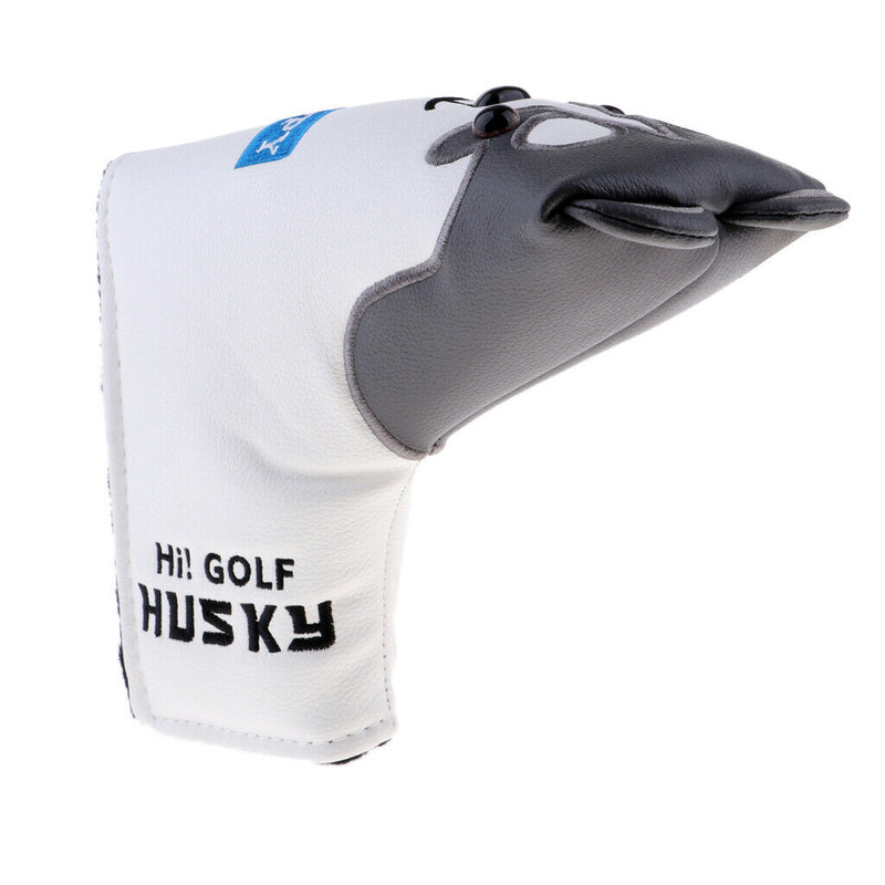 Outdoor Golf Mallet Putter Head Cover L Shape Full Protection Dog Pattern