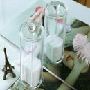 Acrylic Round Container Cosmetic Makeup Cotton Pad Organizer Jewelry Holder Box