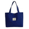 Canvas Handbag Women Totes Casual Large Capacity Shopping Bag (Dark Blue)