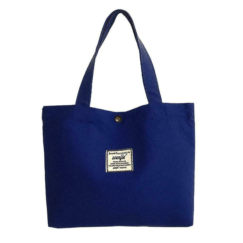 Canvas Handbag Women Totes Casual Large Capacity Shopping Bag (Dark Blue)