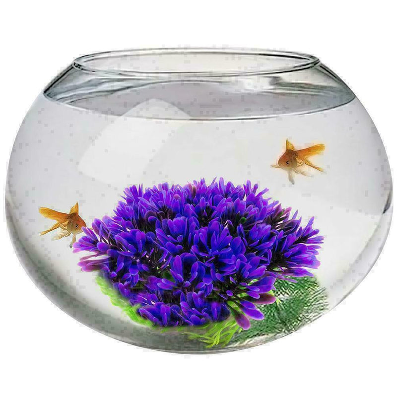 Fish Tank Aquarium Decor Accessories Artificial Water New Plan Grass Purple K7A6
