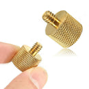 3/8'' Female to 1/4'' Male Tripod Thread Reducer Screw Adapter Brass Copper New