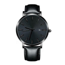 Simple PU Leather Band Men Teen Date Analog Daily Waterproof Quartz Watches