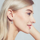 Water Drop Crystal Earrings Women Fashion Rhinestone Pendant Elegant Ear Dangles