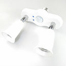 Infrared PIR Motion Sensor 2 In 1 E27 to E27 LED Lamp Bulbs Socket Splitter