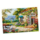 Stamped Cross Stitch Kit 11CT Embroidery Cloth Pre-Printed Garden House Pattern