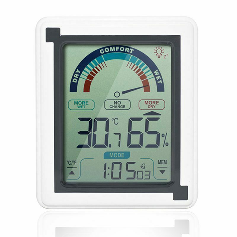 Electronic Weather Clock Temperature Humidity Meter Indicator Thermometer L B7O7