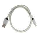 USB Android Charging Cord TPE Data Sync Quick Charger Cable White+ Nylon Braided