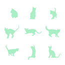 9 Pieces Cat Luminous Wall Stickers Glow in the Dark Ceiling Stickers