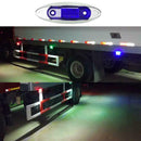 4pcs Waterproof Blue 3LED Side Marker Lights for Trailer Truck Van Boat 12V-24V