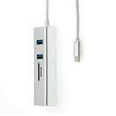 USB C Hub 5-in-1 Adapter with 1Gbps Ethernet Port,  TF Card Reader, 2 USB 3.0